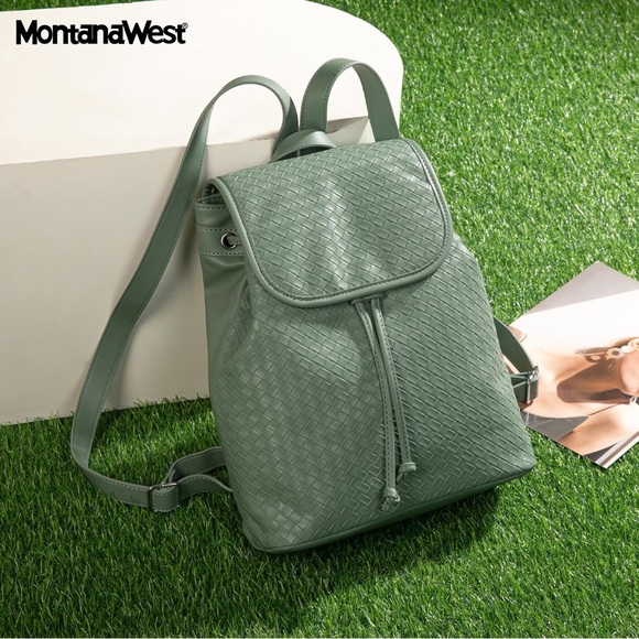 Montana West Backpack Purse Woven Pattern Daypack Casual Bag for Women - Picture 2 of 8